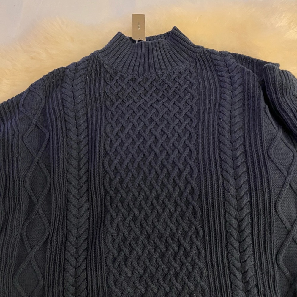 Brand new, navy blue ribbed irish J.Crew comfy sweater